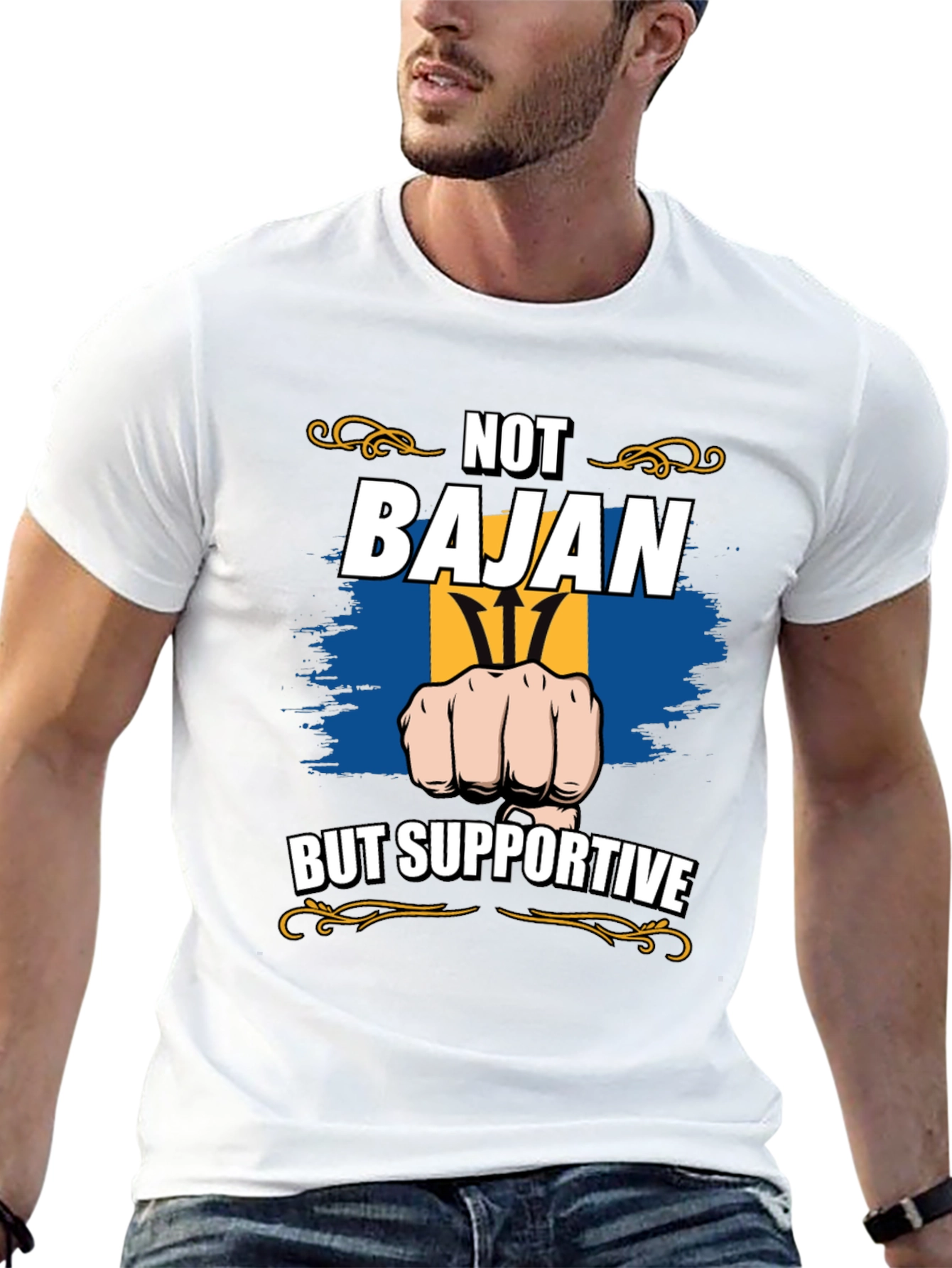 Not Bajan But Supportive Graphic Tee