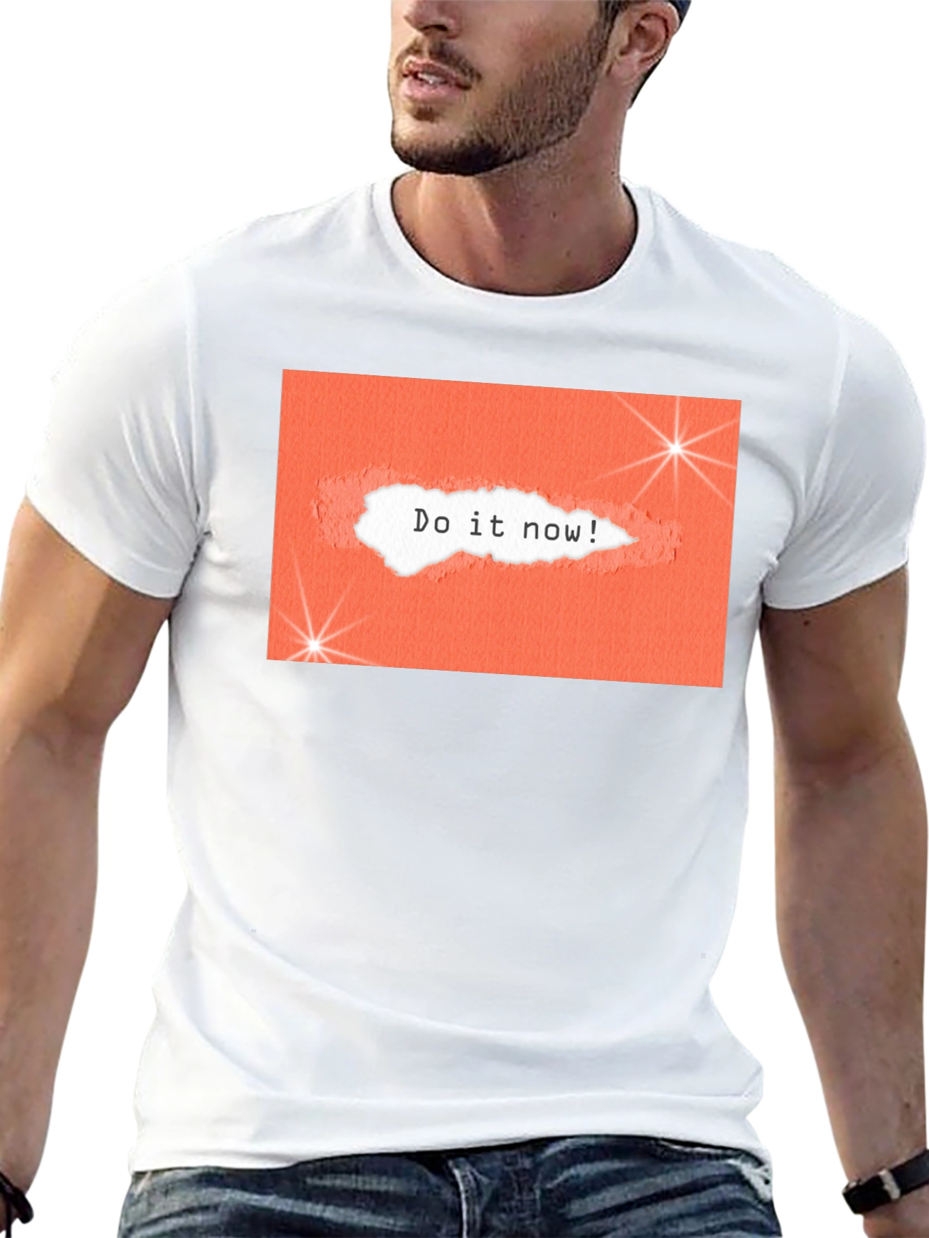 Motivational Do It Now Graphic Tee - Black