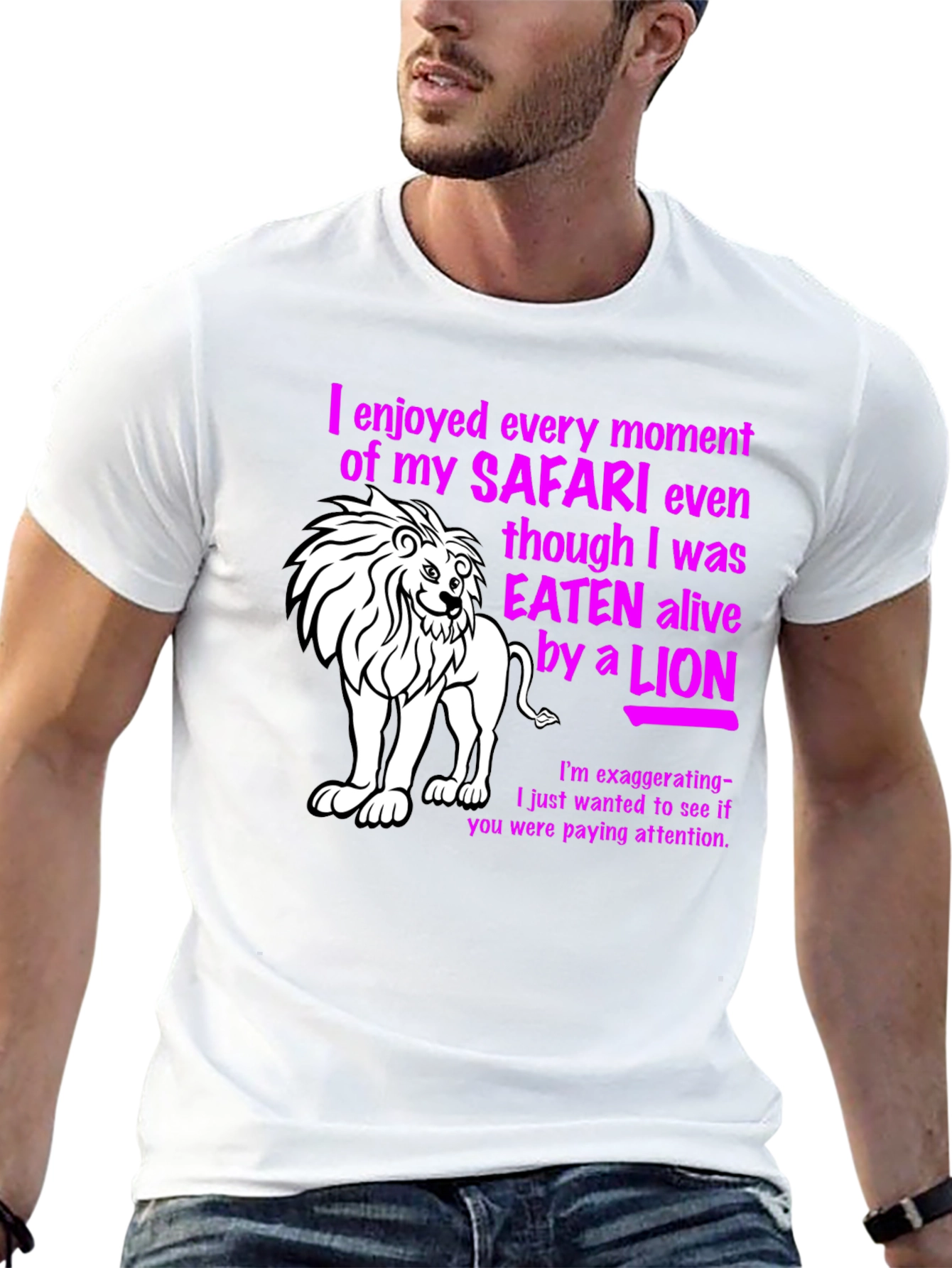 Safari Lion Graphic Novelty T-Shirt