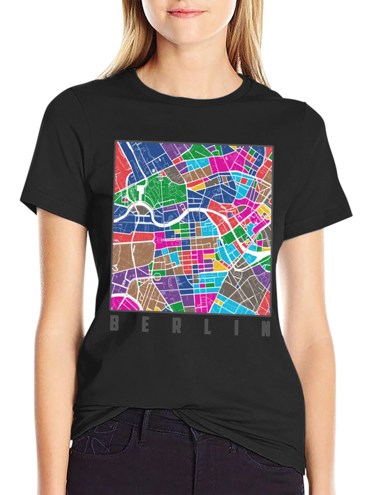 Berlin Map T-Shirt - Colorful Cityscape Tee