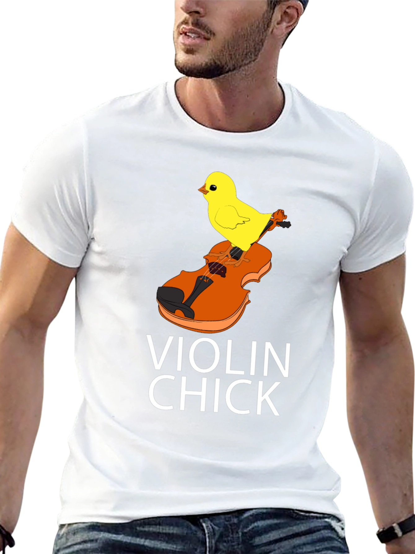 Violin Chick Graphic Tee - Music Lover Shirt
