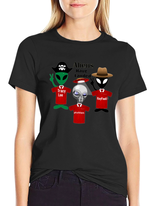 Aliens Have Landed Novelty Graphic T-Shirt