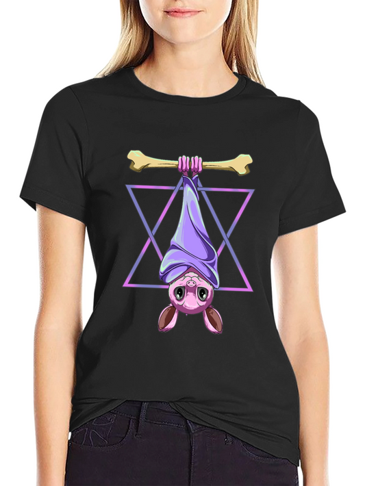 Bat Hanging Bone T-Shirt - Cool Graphic Tee