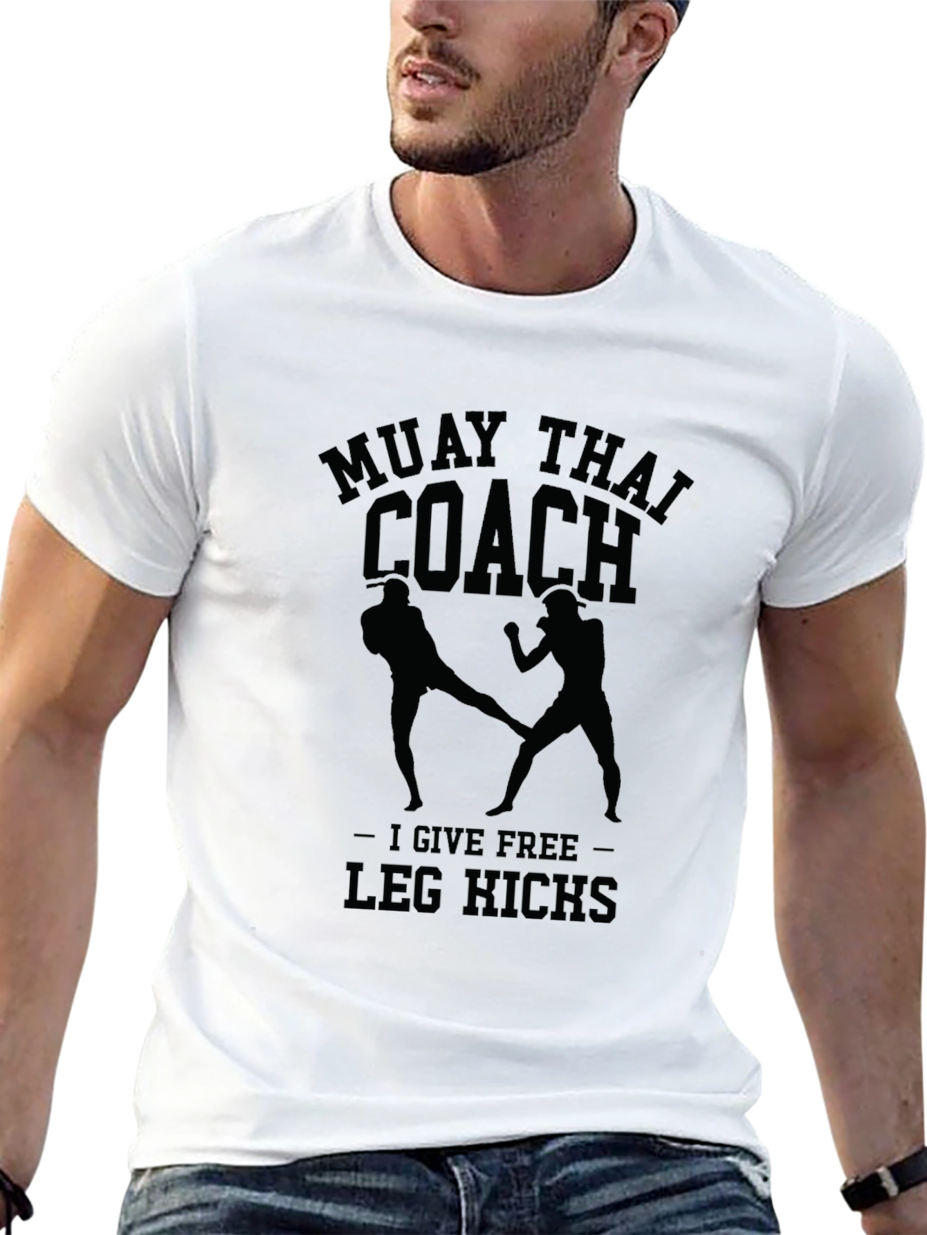 Muay Thai Coach T-Shirt - Free Leg Kicks!