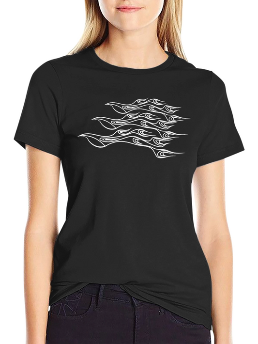 Tribal Flame Graphic Black T-Shirt