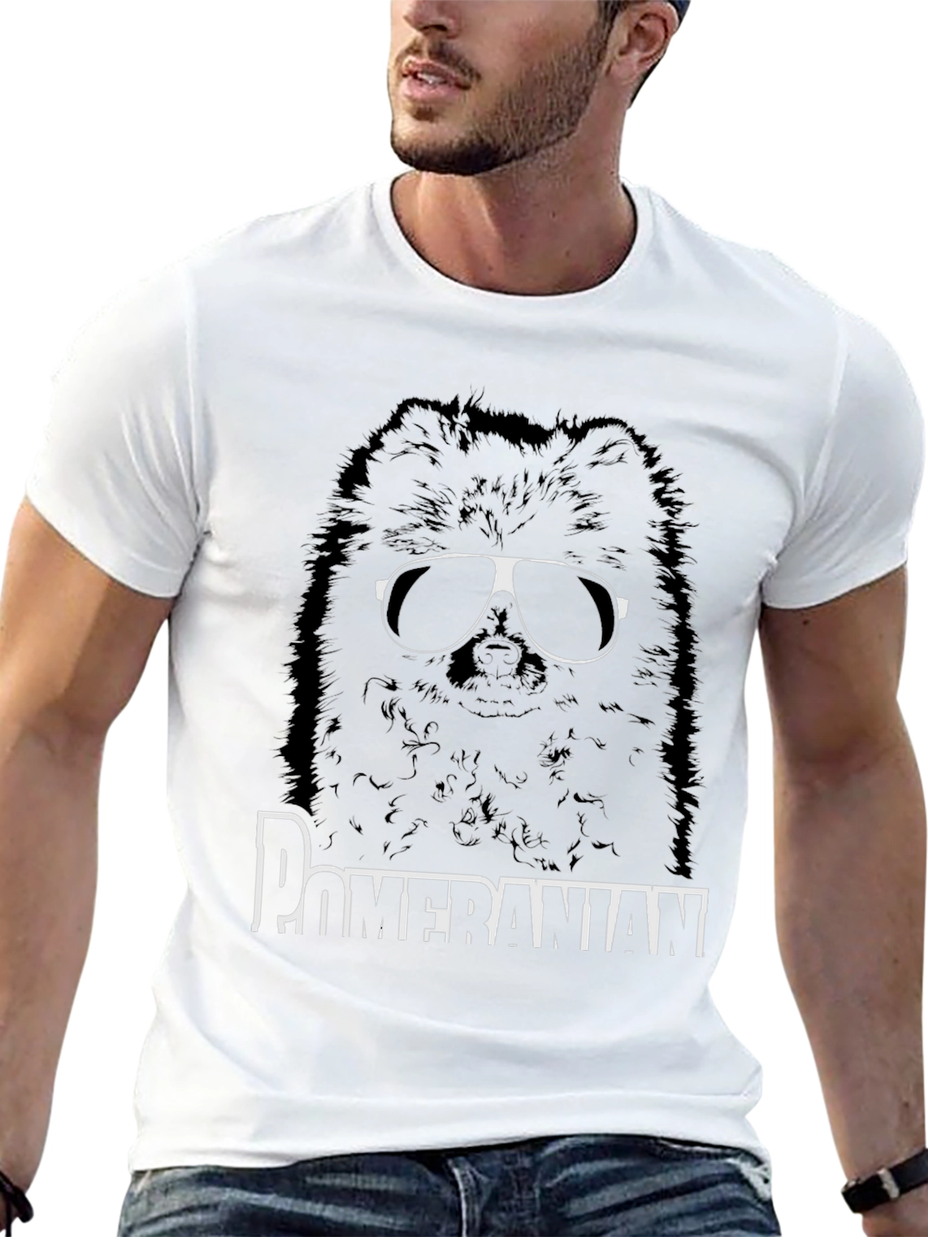 Cool Pomeranian Dog Sunglasses T-Shirt