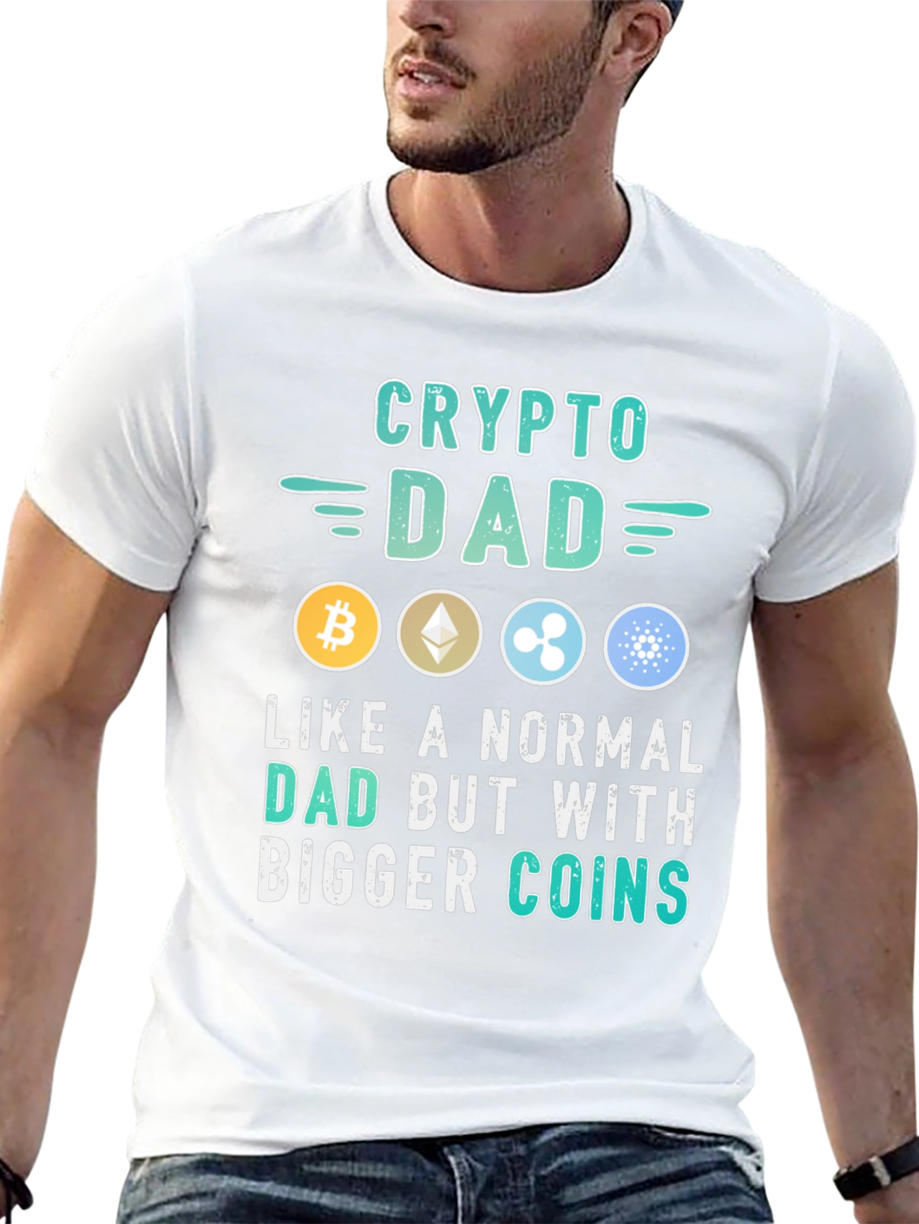 Crypto Dad T-Shirt - Bitcoin Ethereum & More!