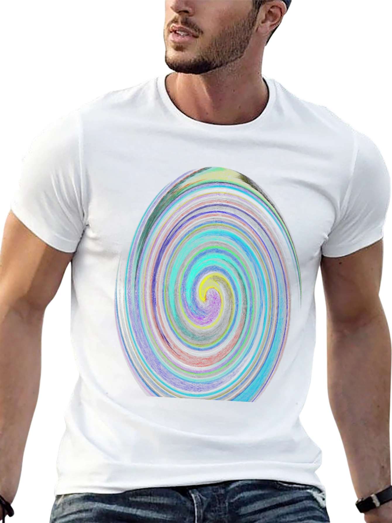 Abstract Swirl Graphic T-Shirt