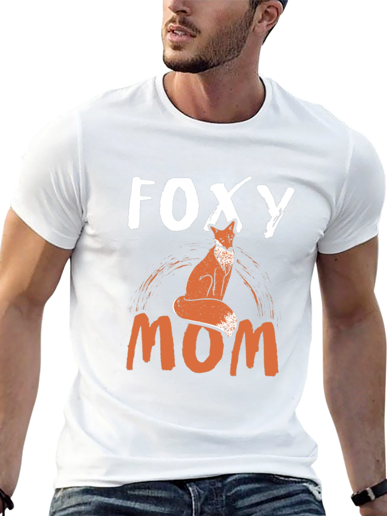 Foxy Mom Graphic Tee - Black
