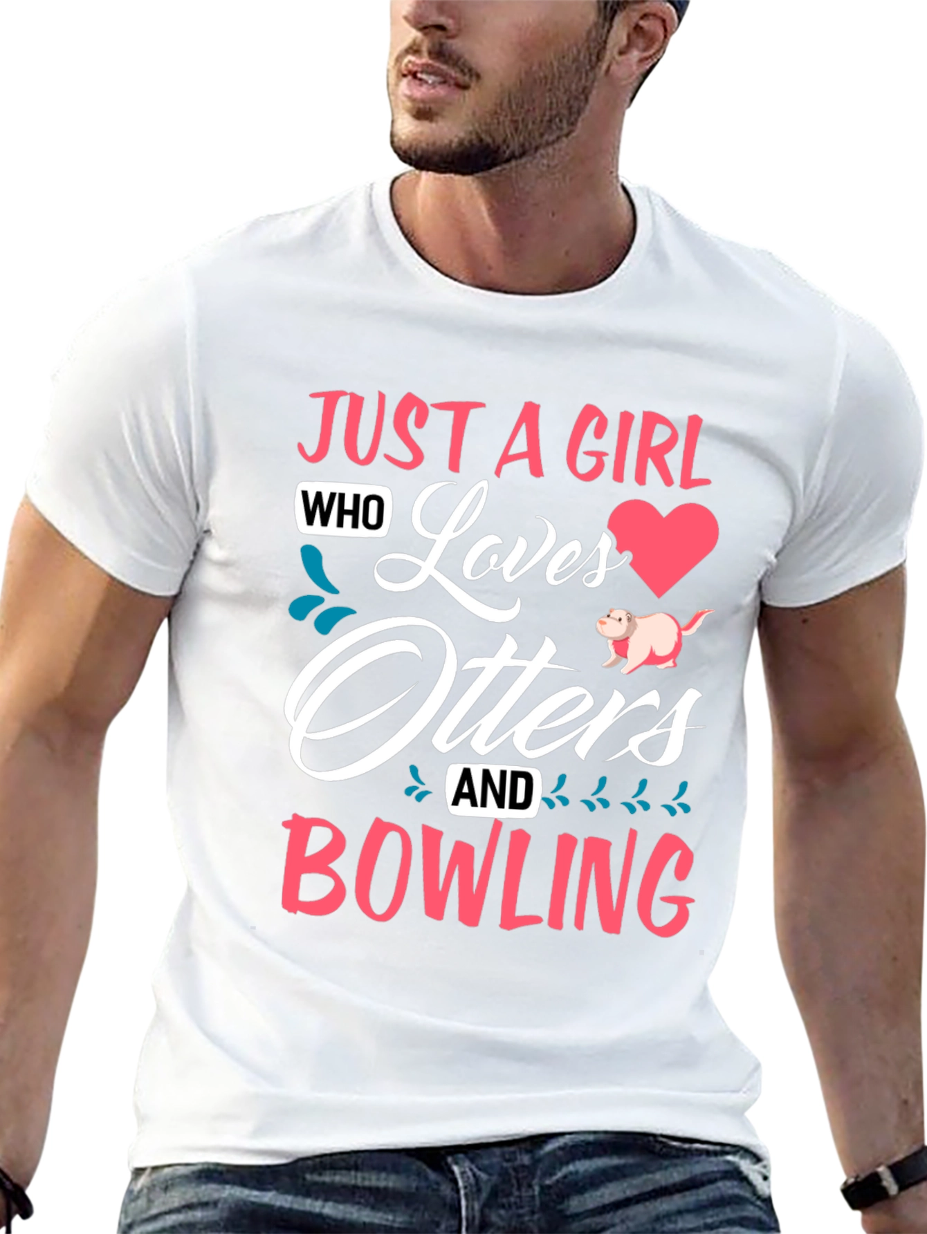 Otters and Bowling Graphic T-Shirt