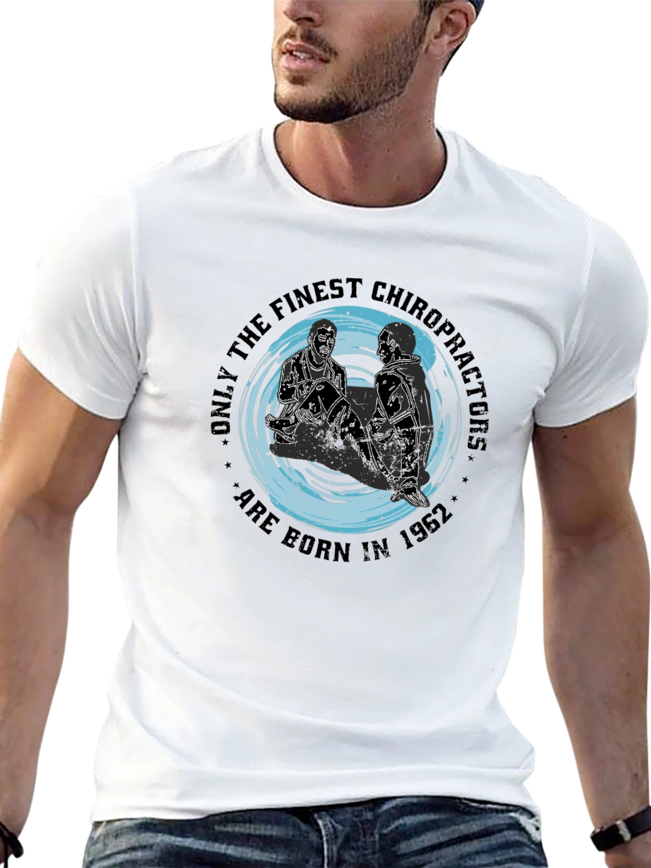 Chiropractor Born in 1962 Black Graphic T-Shirt