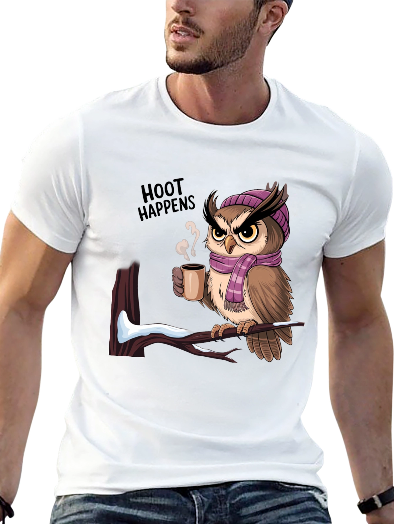 Hoot Happens Owl Coffee T-Shirt
