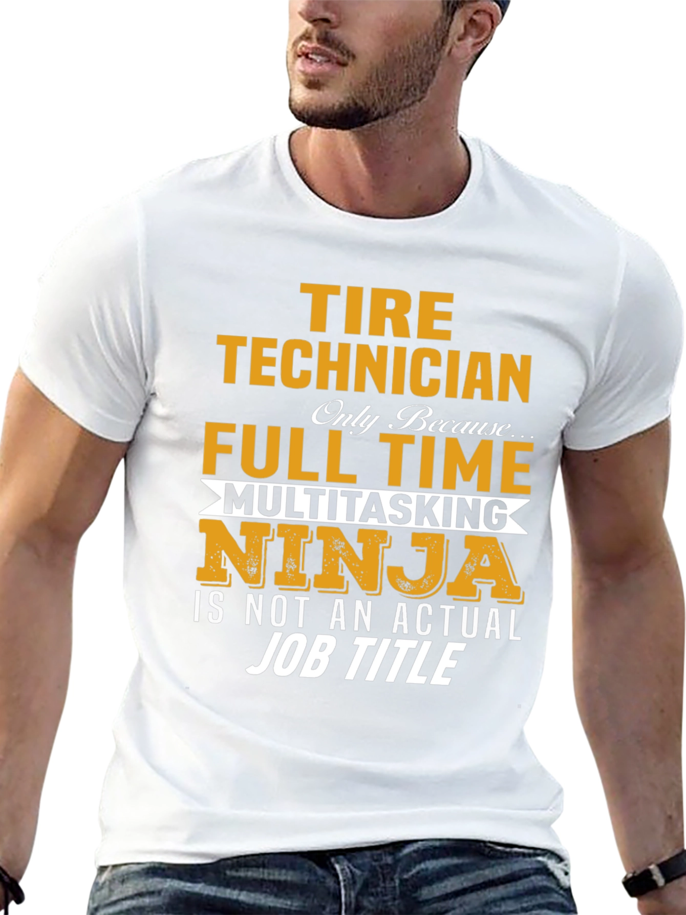 Tire Technician Full Time Ninja T-Shirt