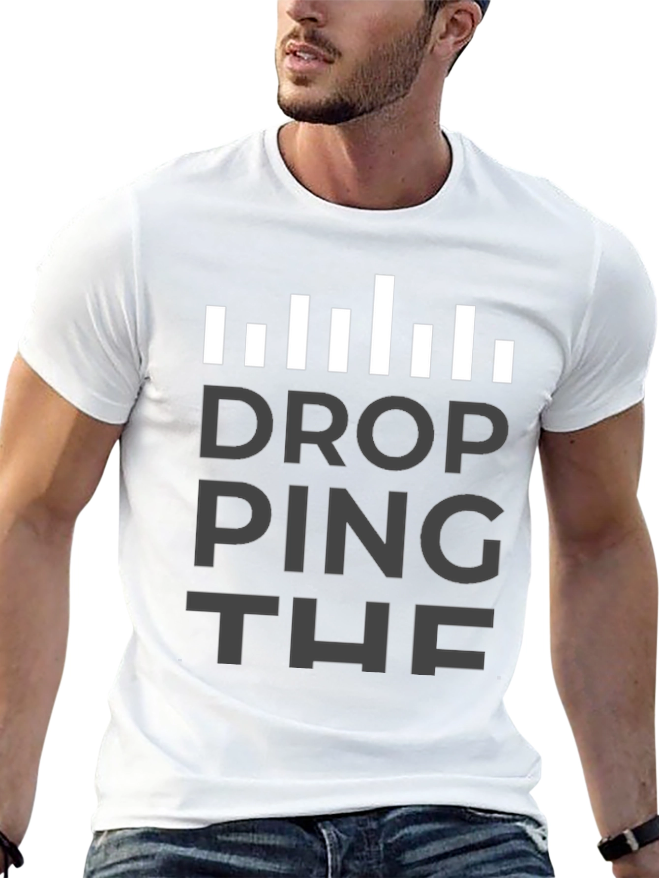 Dropping The Ping Black Graphic T-Shirt