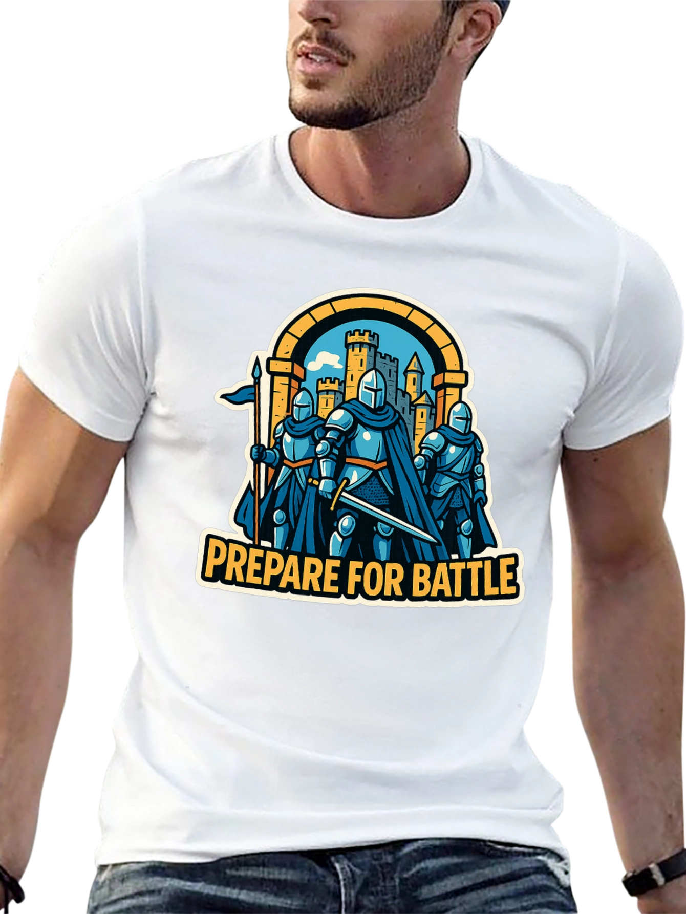 Prepare for Battle Knight Graphic T-Shirt