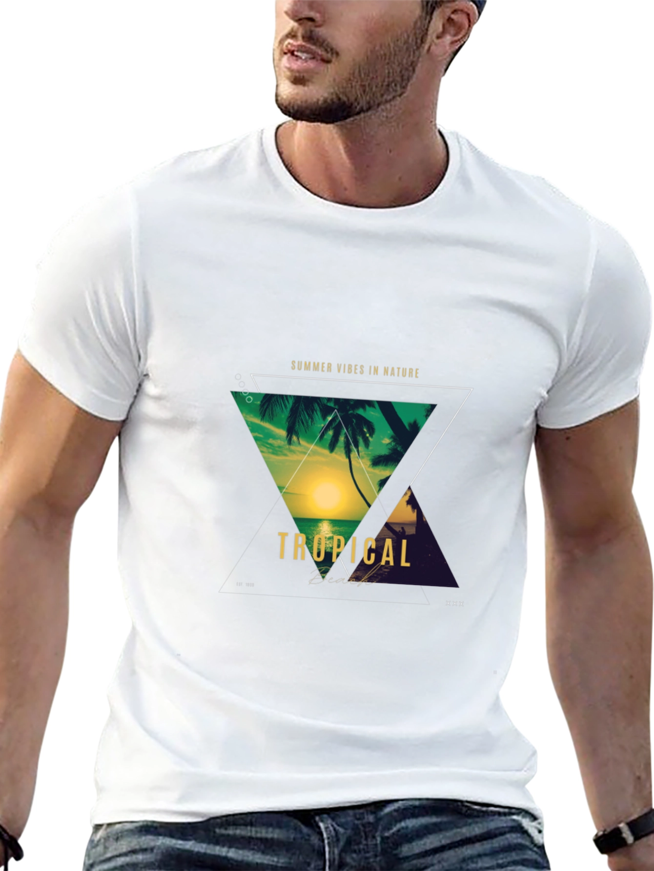 Tropical Vibes T-Shirt - Summer Nature Design