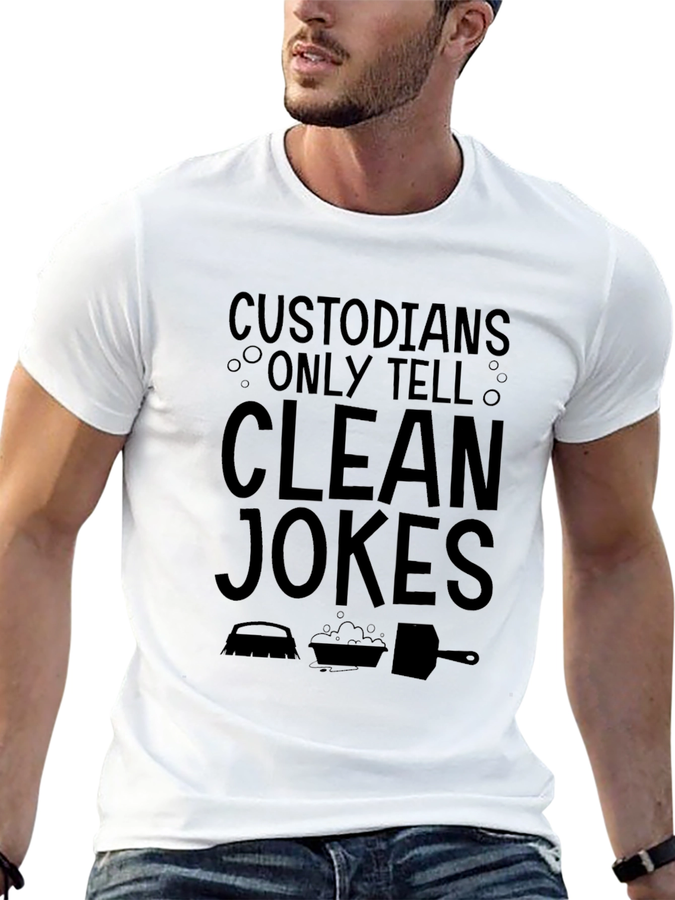 Custodian Clean Jokes Graphic Tee