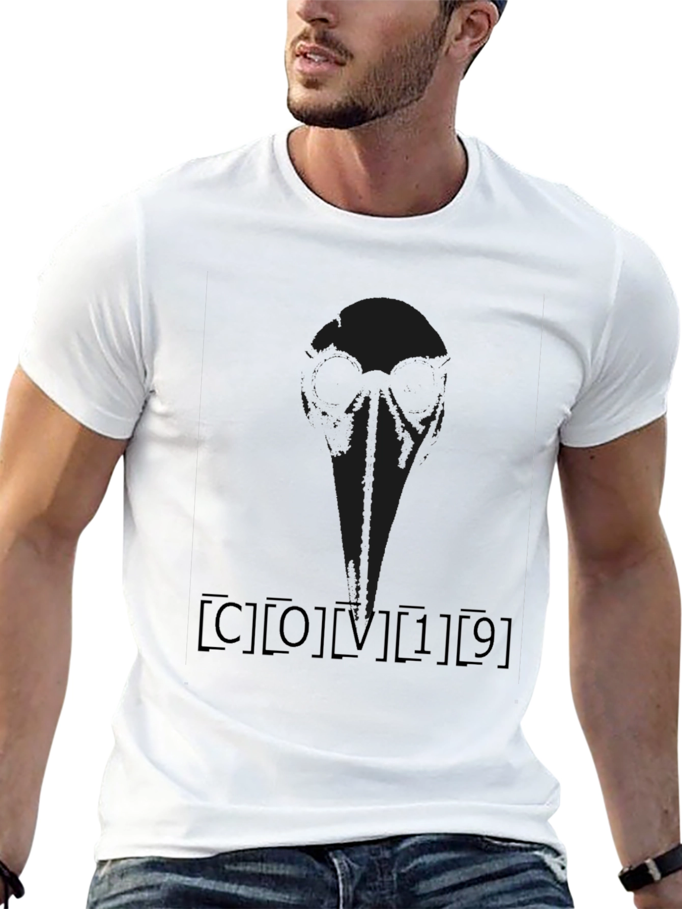 COVID-19 Plague Doctor T-Shirt - Black