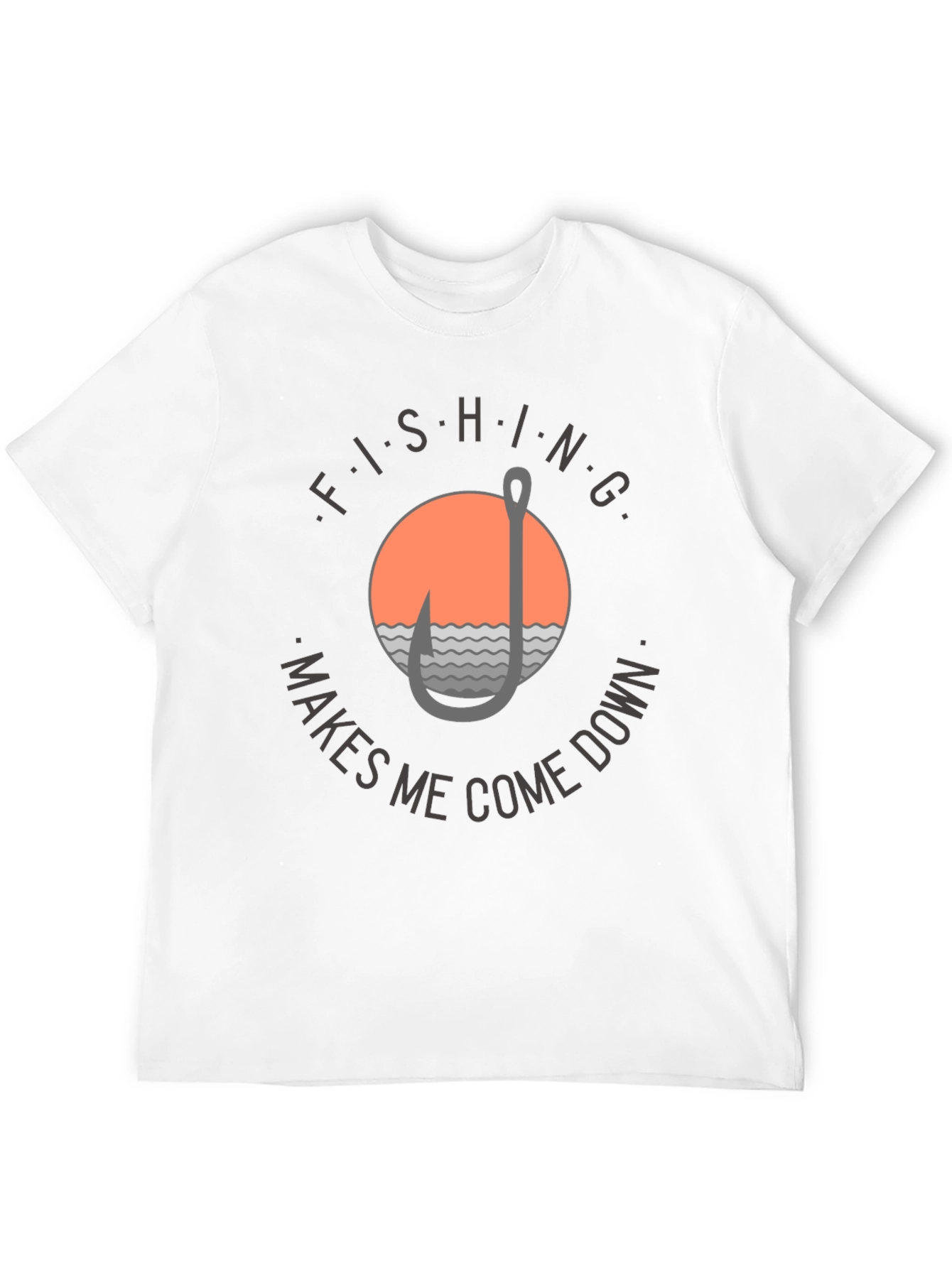 Fishing Makes Me Come Down Graphic T-Shirt