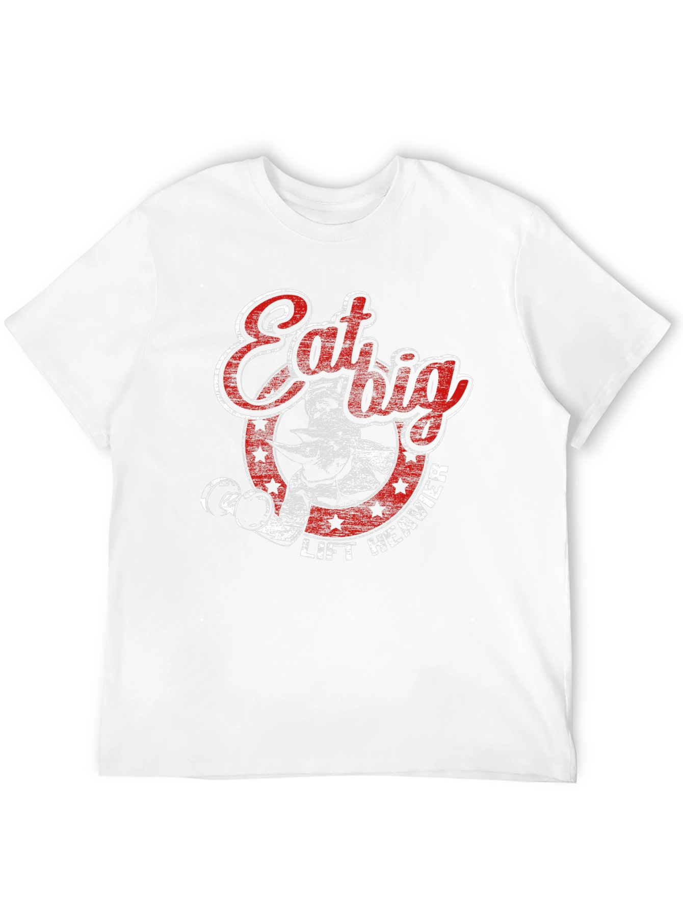 Eat Big Lift Heavier T-Shirt Gym Motivation