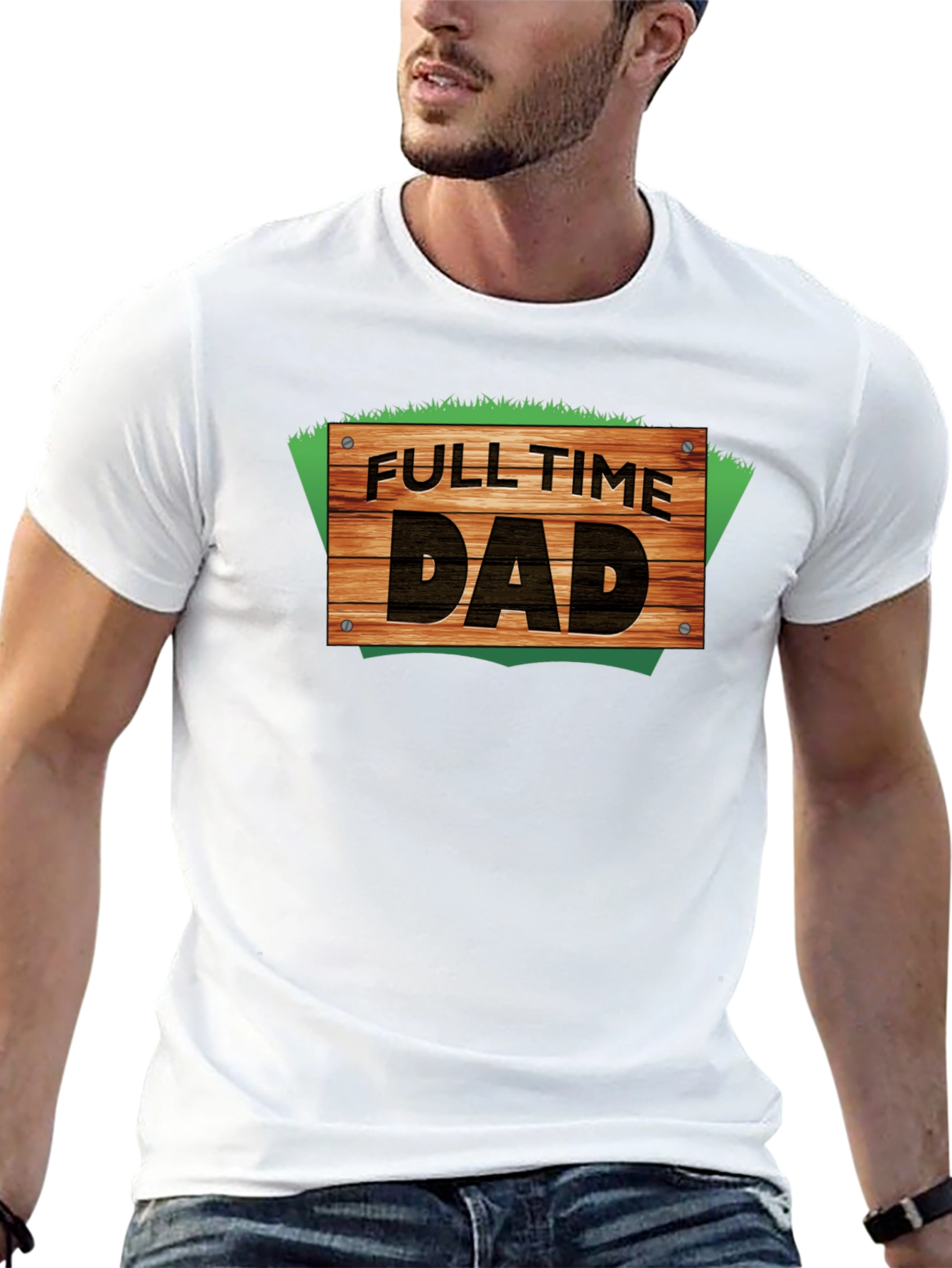 Full Time Dad Graphic Tee - Black