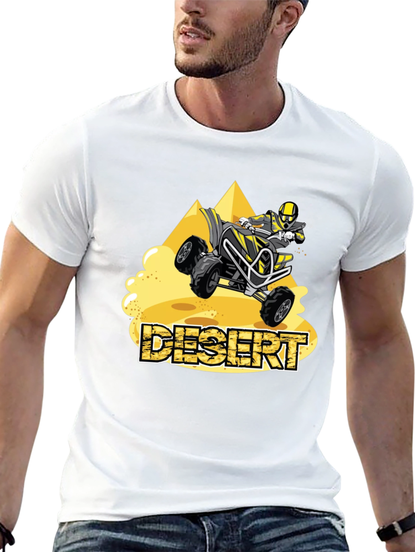 Desert ATV Rider Graphic Tee - Black