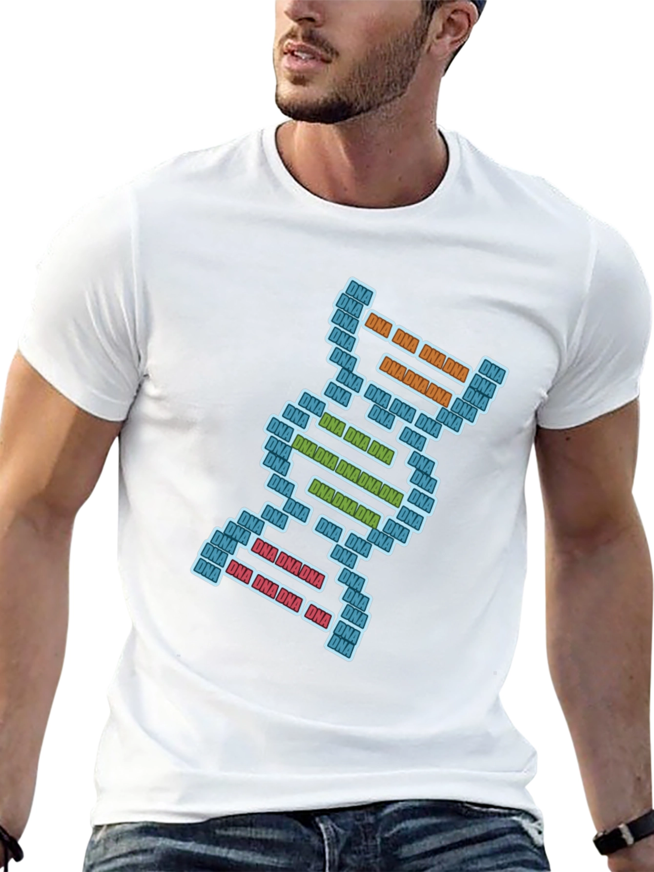 DNA Pixel Art Graphic Tee - Science T-Shirt