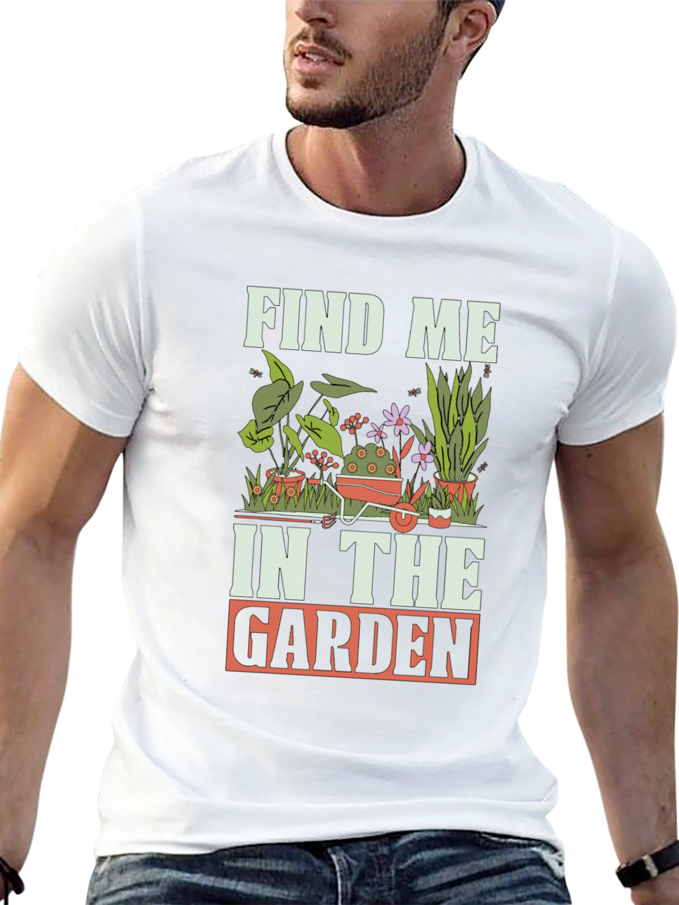 Find Me In The Garden Black T-Shirt