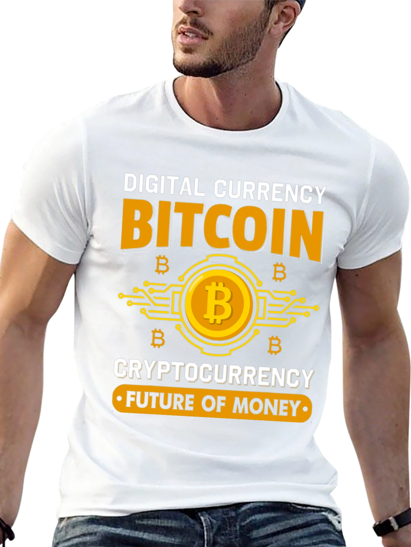 Bitcoin Cryptocurrency Future of Money Black T-Shirt