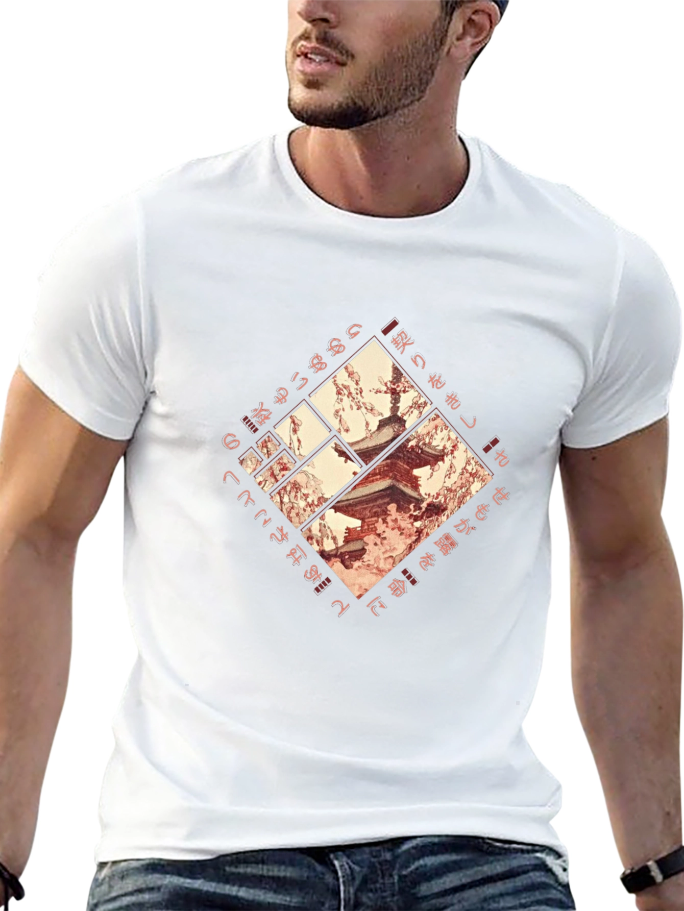 Japanese Pagoda T-Shirt - Black Graphic Tee