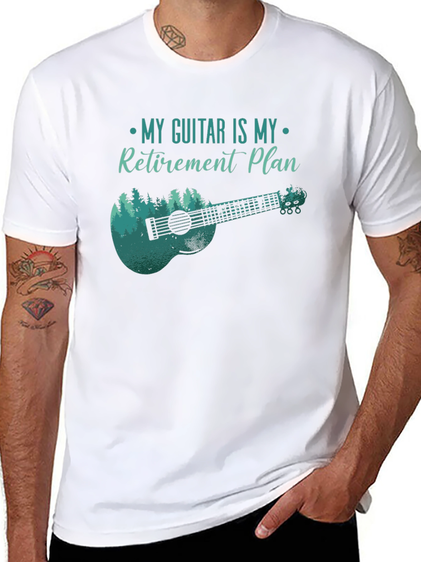 Guitar Retirement Plan Tee - Musicians Gift