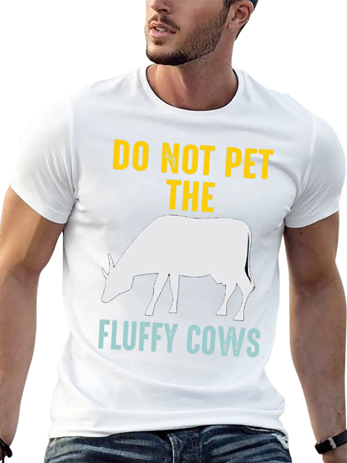 Do Not Pet The Fluffy Cows Graphic Tee