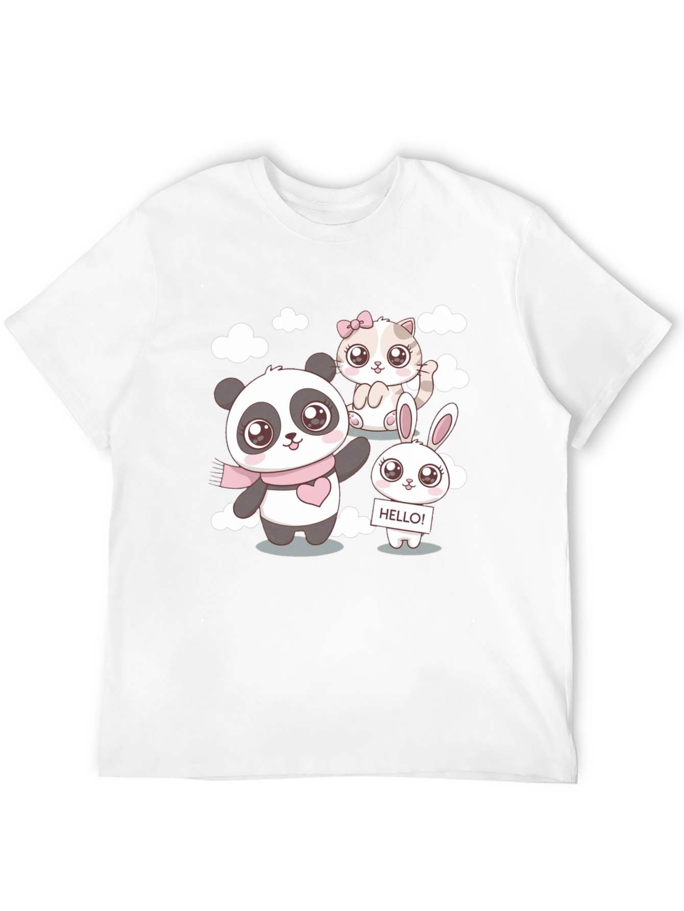 Cute Cartoon Animal Print T-Shirt