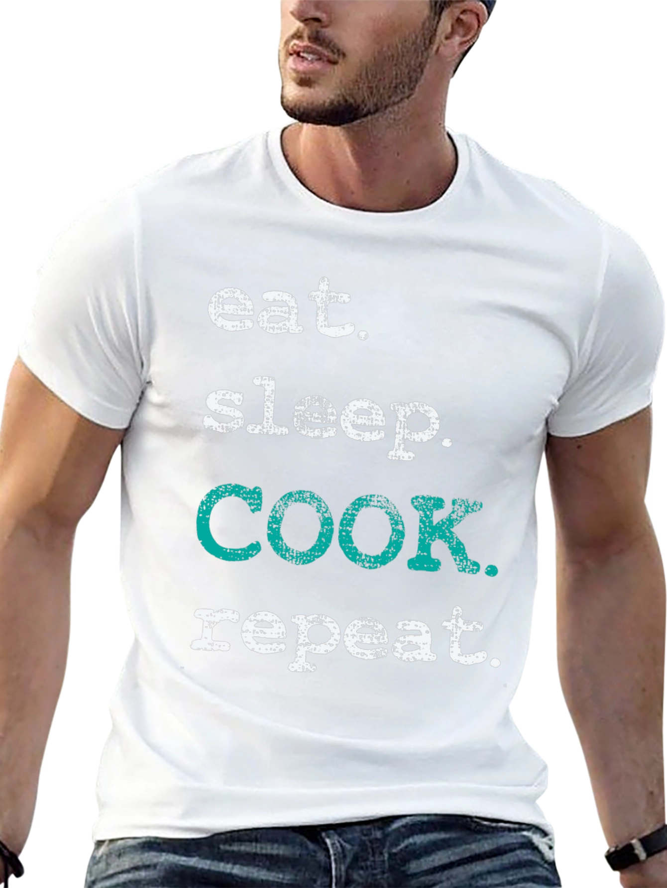 Eat Sleep Cook Repeat Graphic T-Shirt