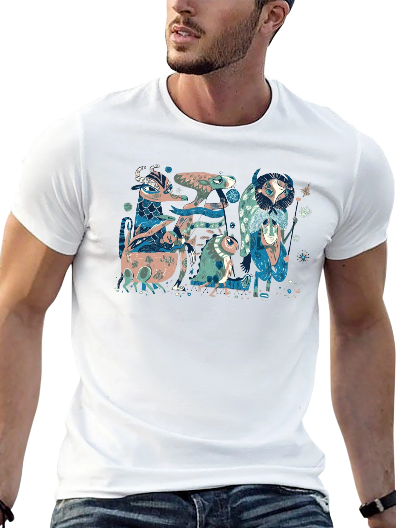 Fantasy Creature Graphic Tee - Unique Design