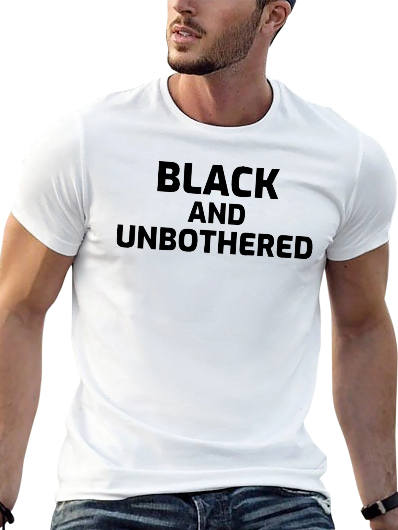 Black and Unbothered Graphic T-Shirt