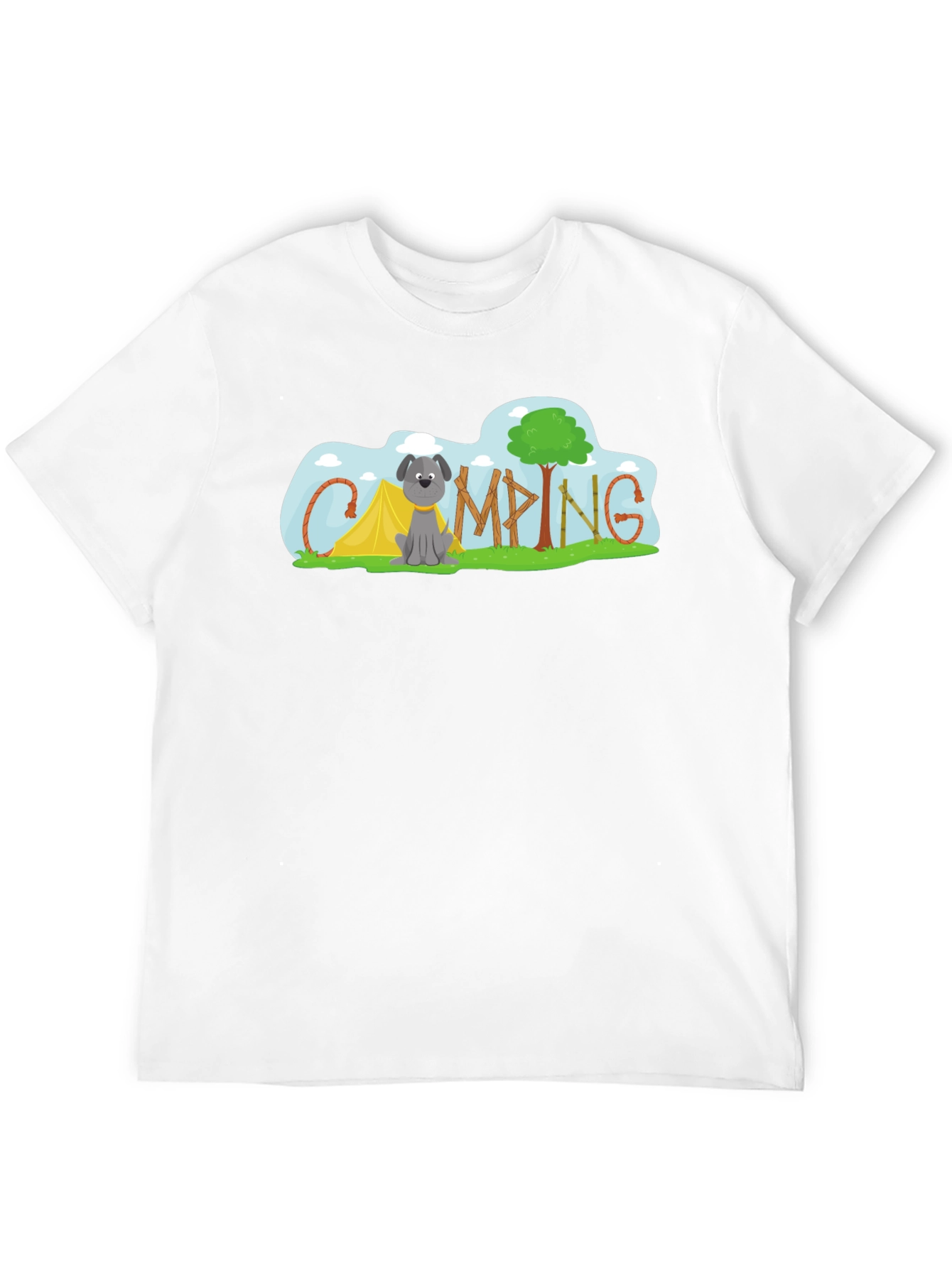 Camping Dog Tee - Adventure Awaits!