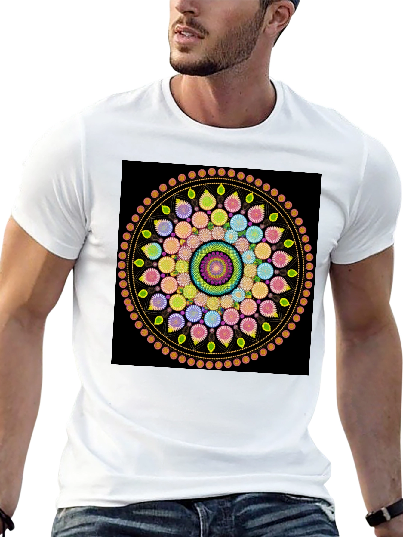 Floral Mandala Graphic T-Shirt