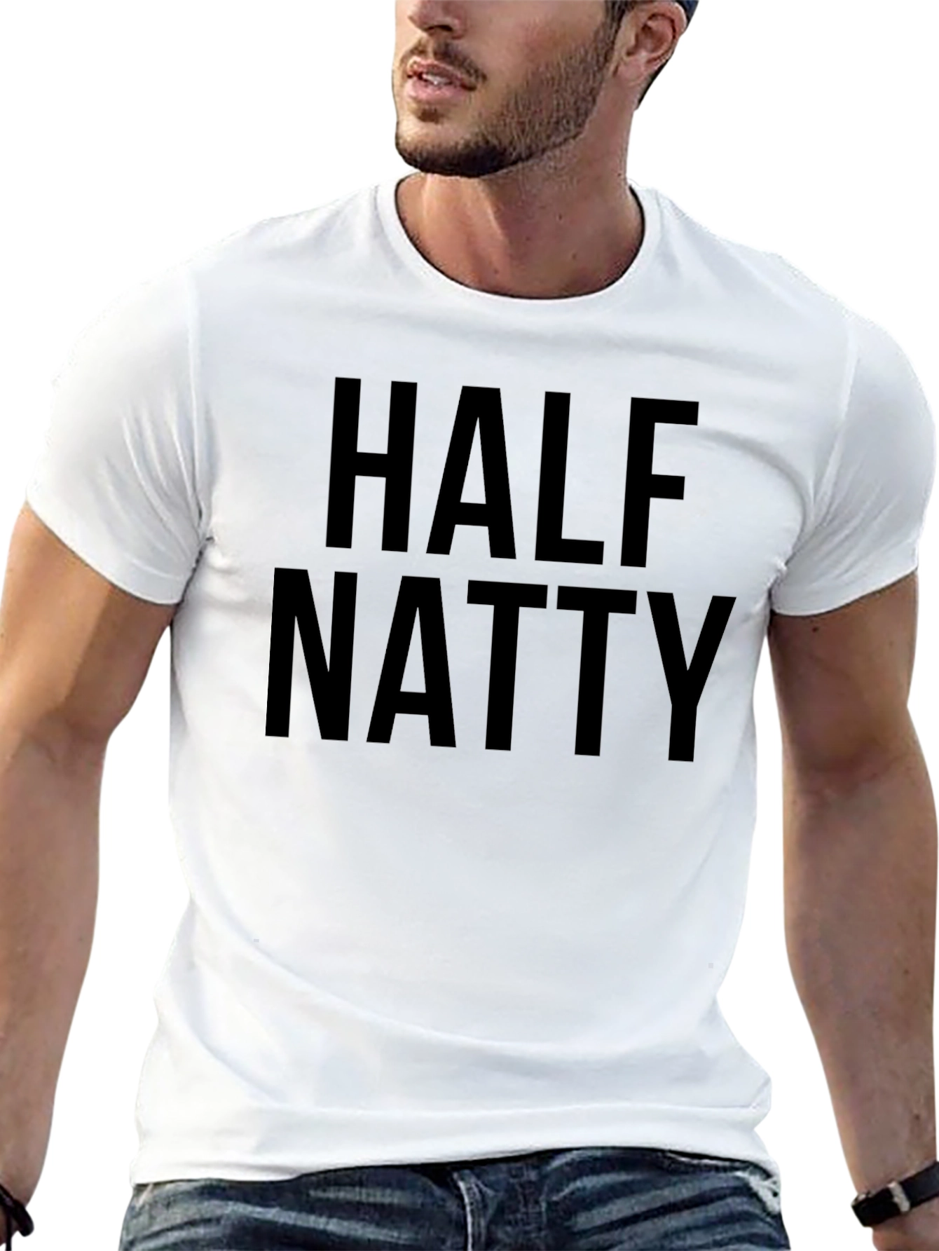 Half Natty T-Shirt - Black Gym Tee
