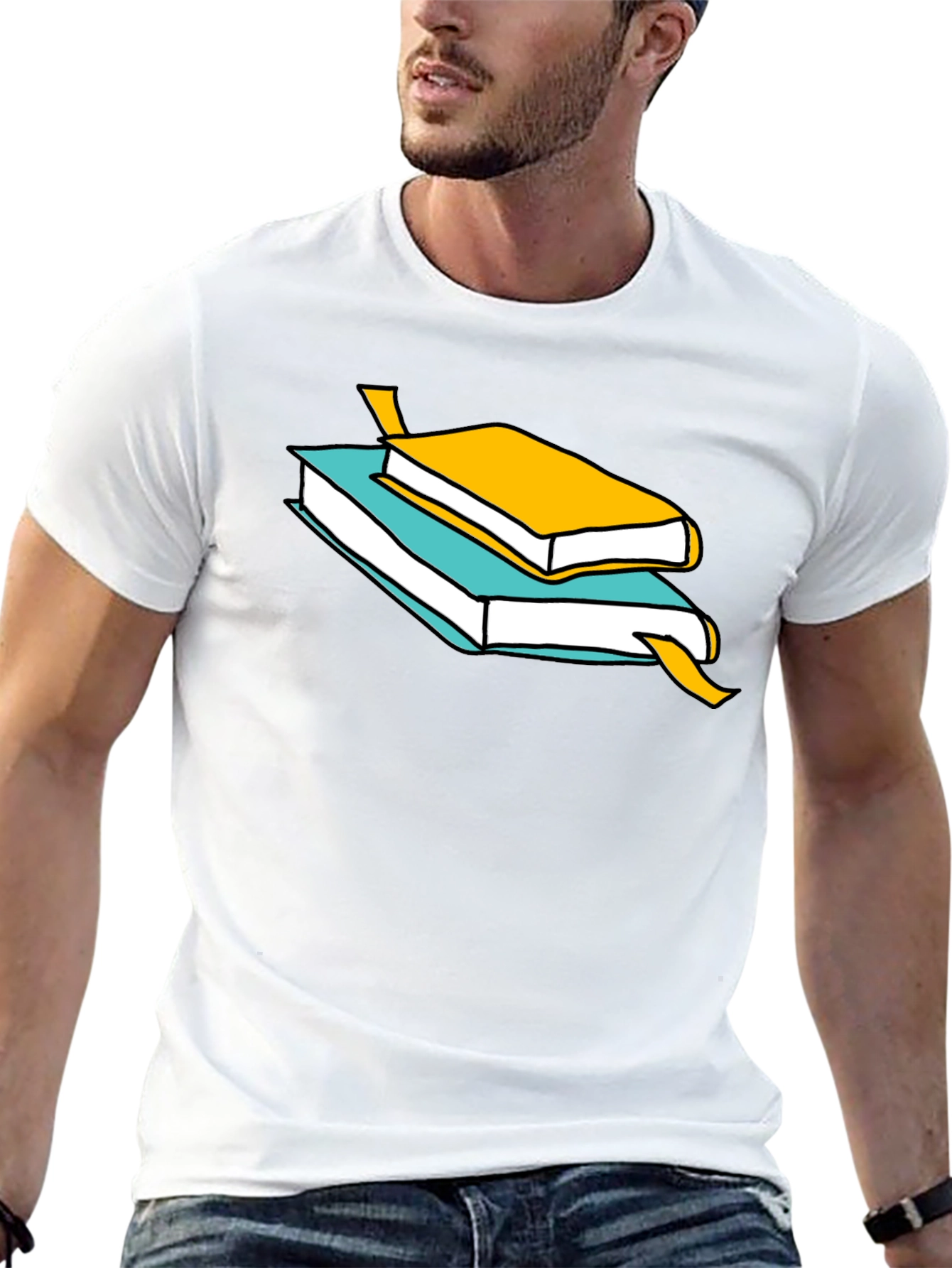 Stacked Book T-Shirt - Readers Tee