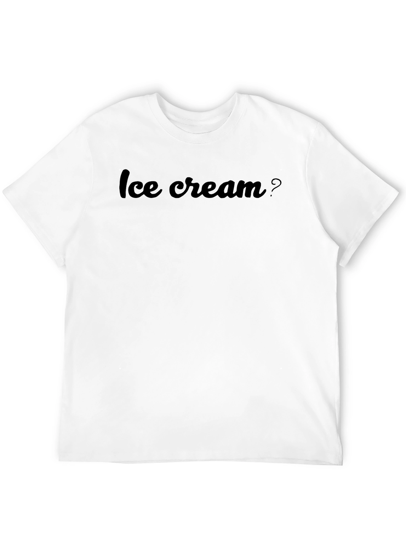 Ice Cream Question Mens Black T-Shirt