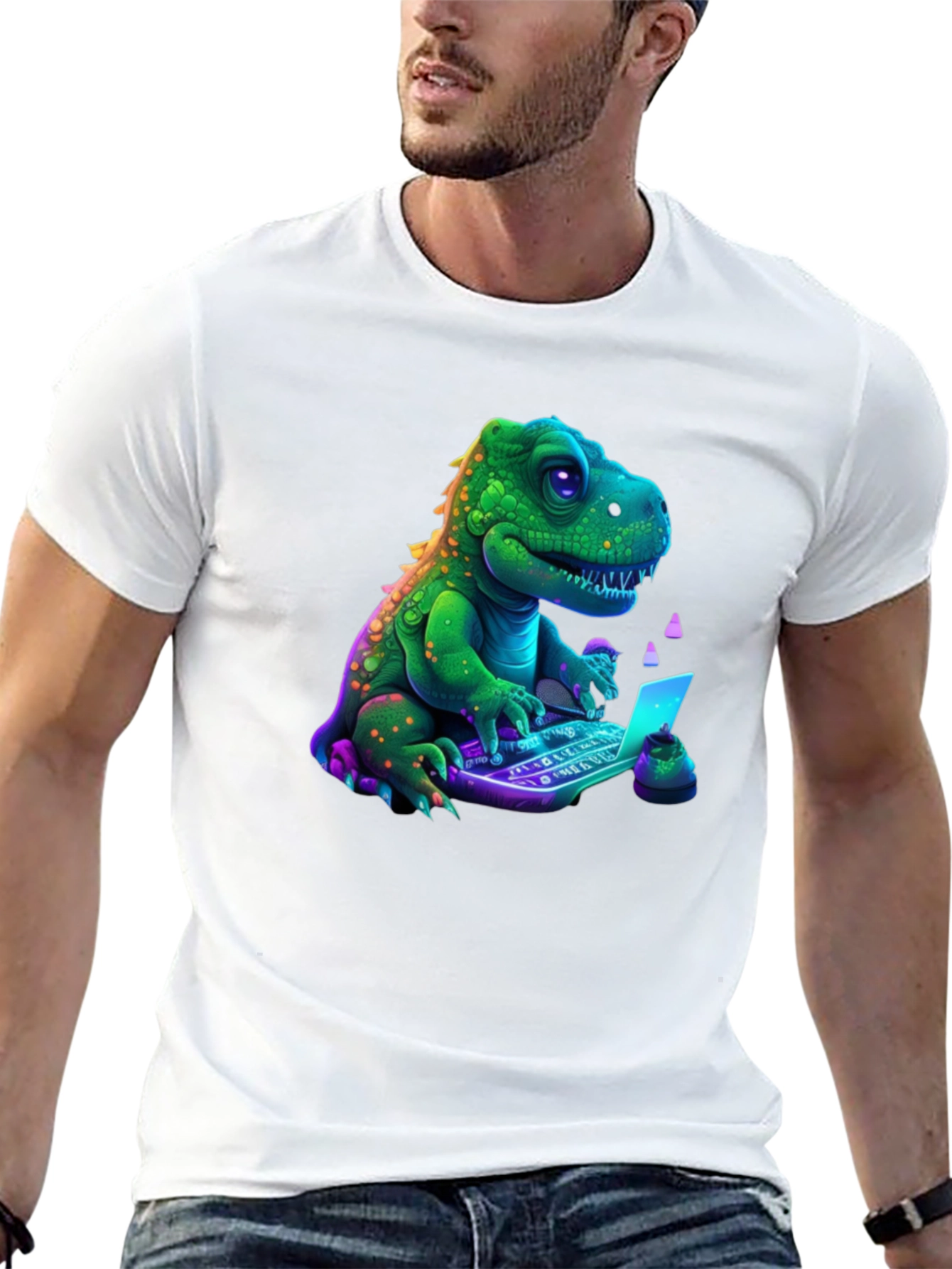 Dino Coder T-Shirt - Black