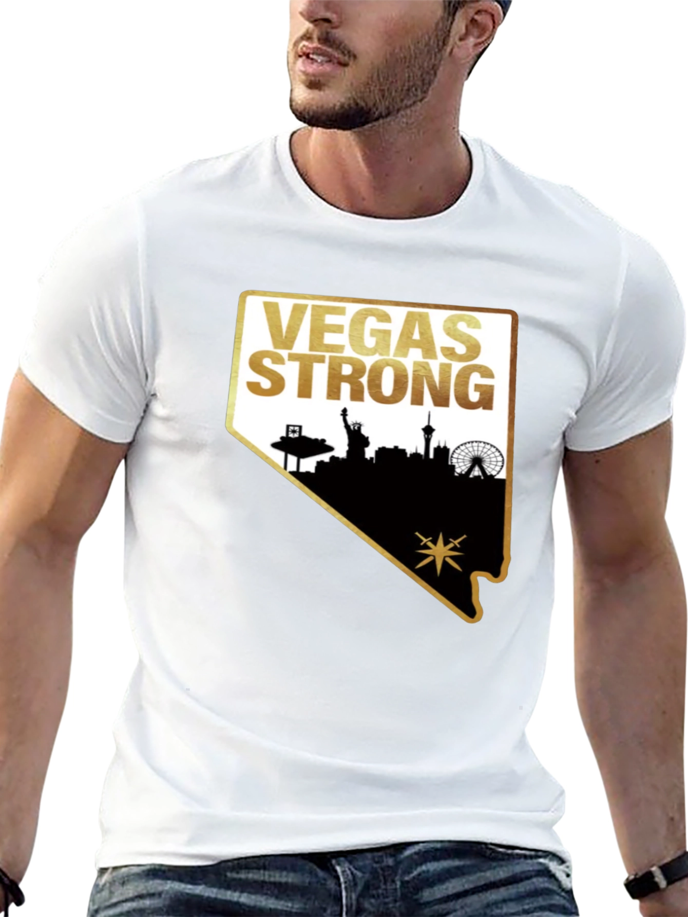 Vegas Strong Graphic T-Shirt - Black