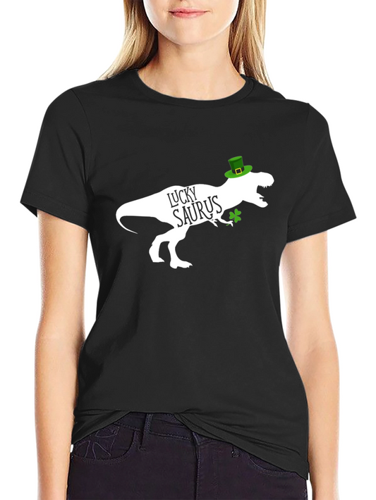 Lucky Saurus Black Graphic T-Shirt