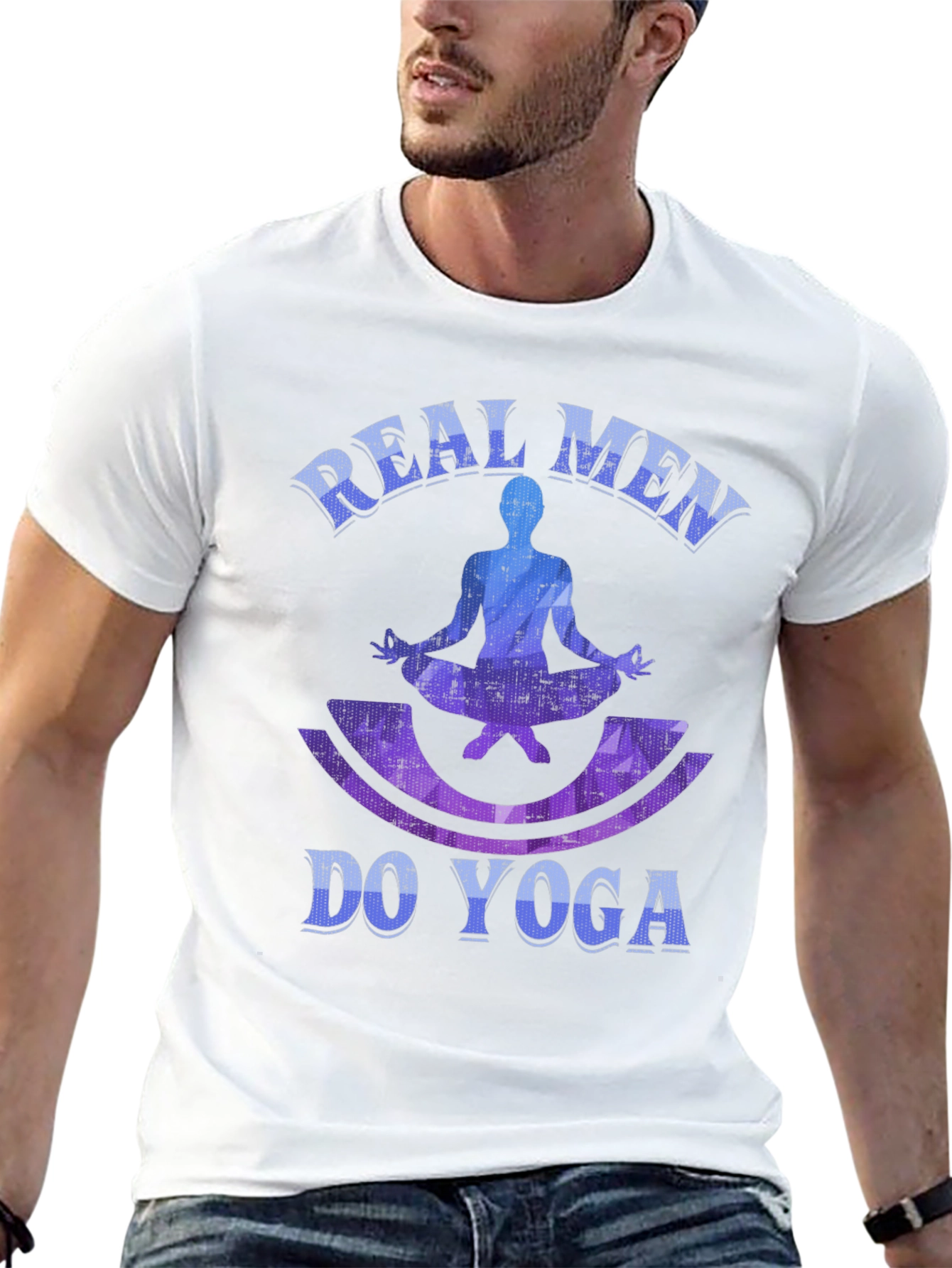 Real Men Do Yoga Graphic T-Shirt - Fitness Apparel