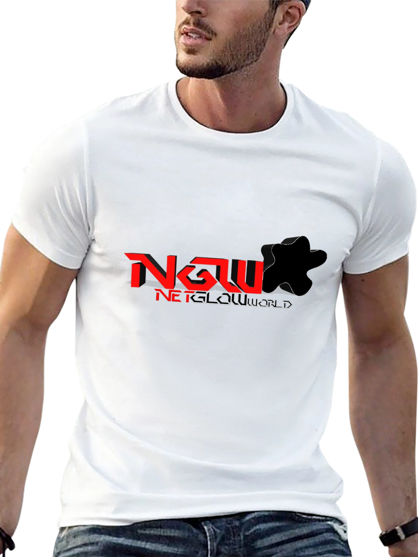 Netglowworld Black Graphic Tee