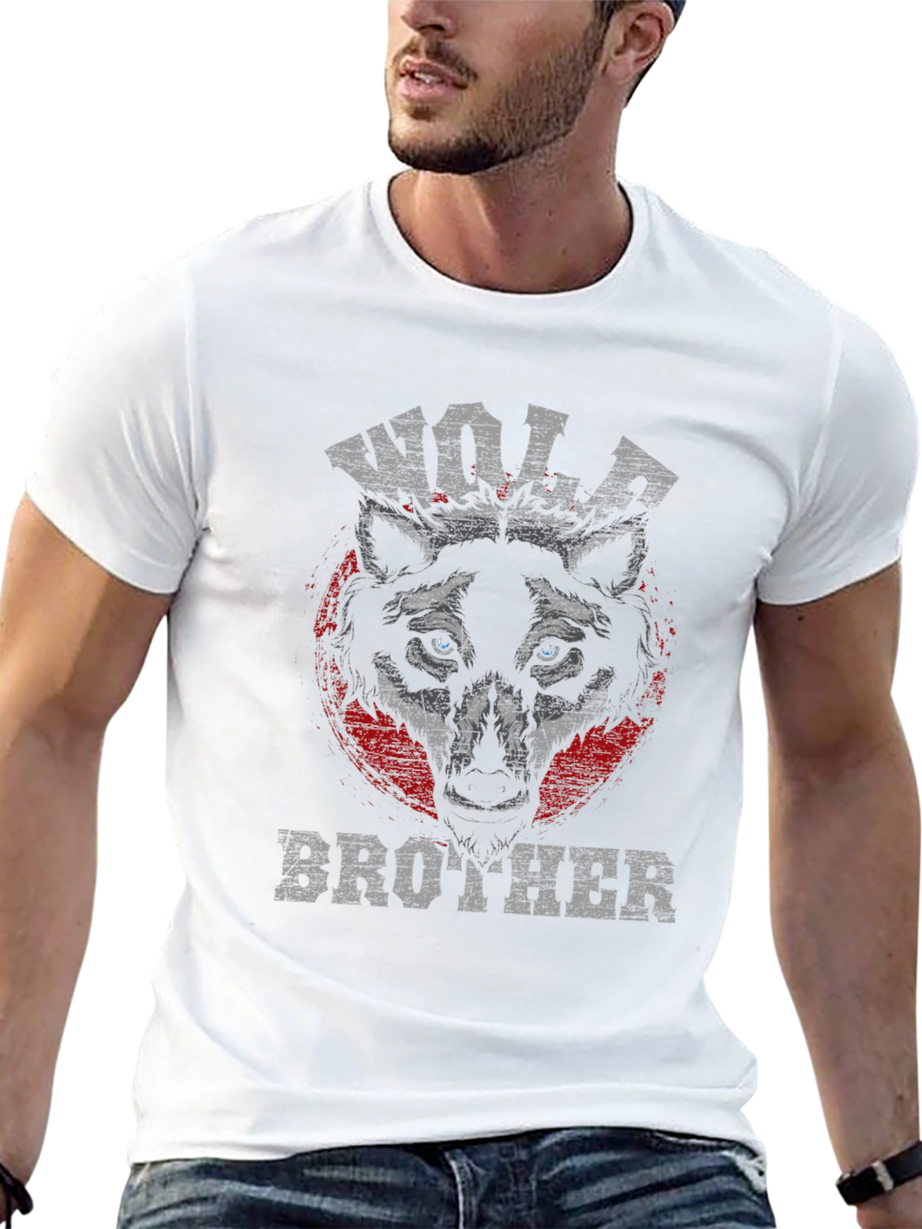 Wolf Brother Graphic T-Shirt - Black
