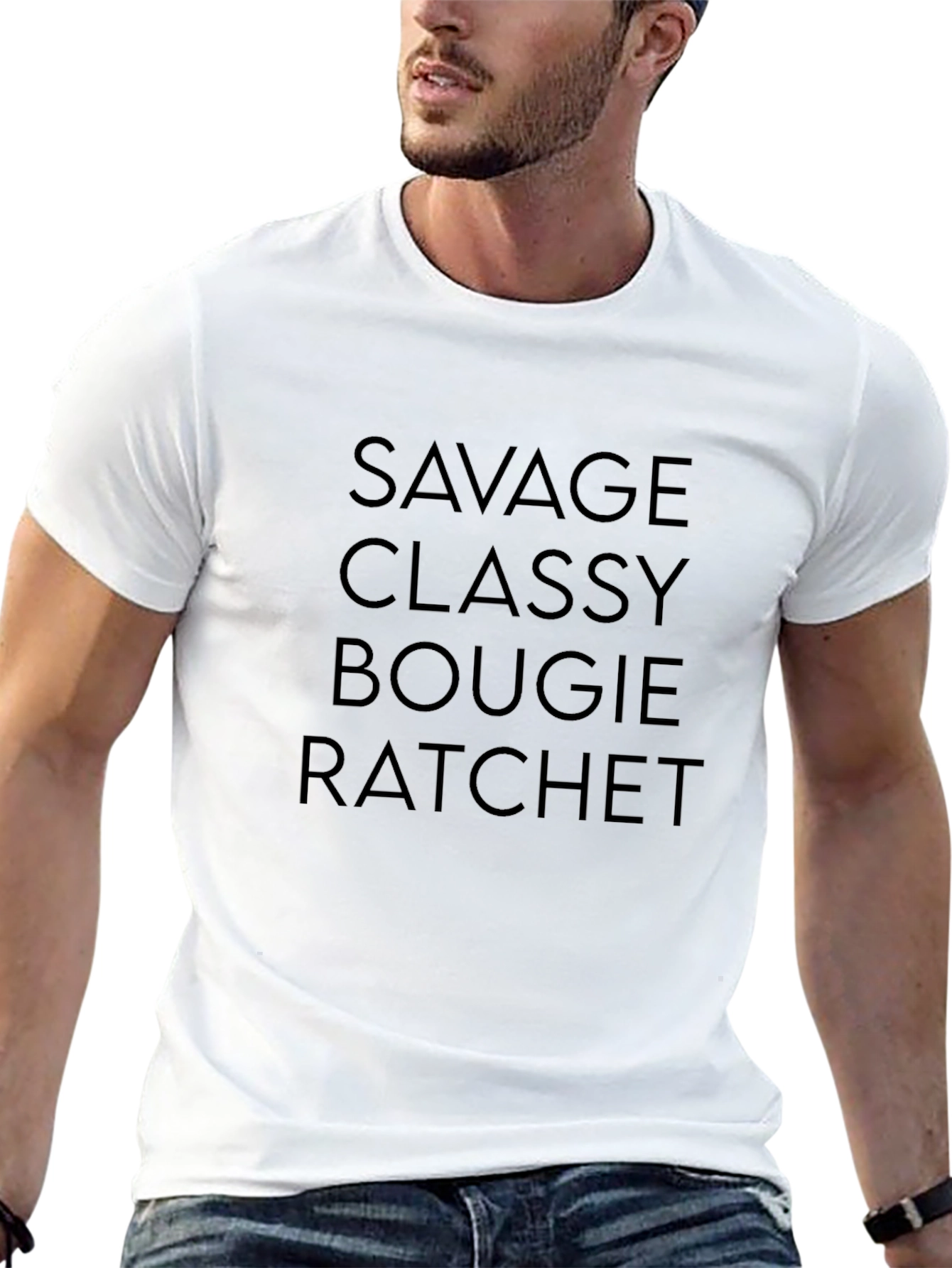 Savage Classy Bougie Ratchet Graphic Tee - Black