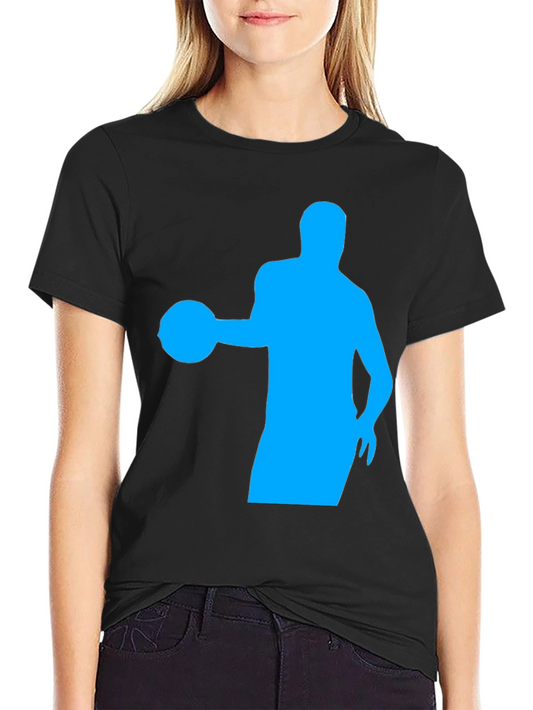 Basketball Player Silhouette Black Graphic Tee