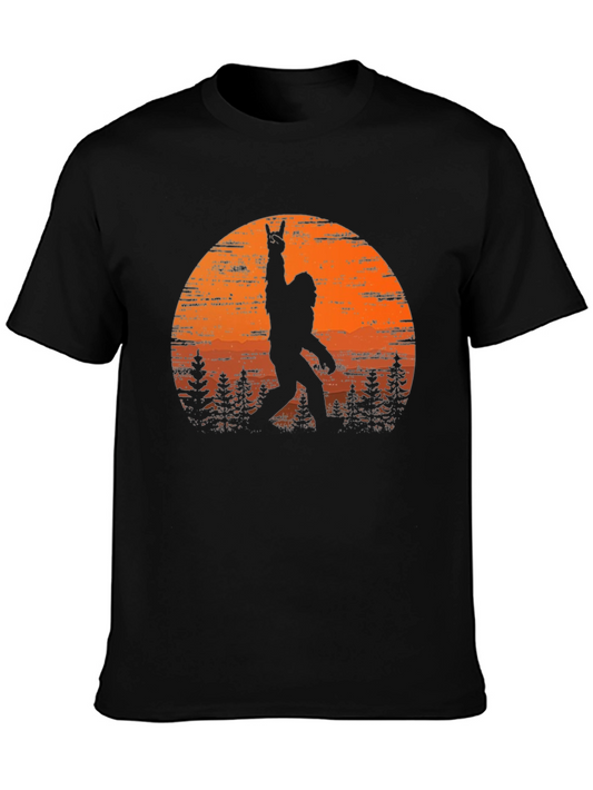 Bigfoot Sunset Rock On T-Shirt